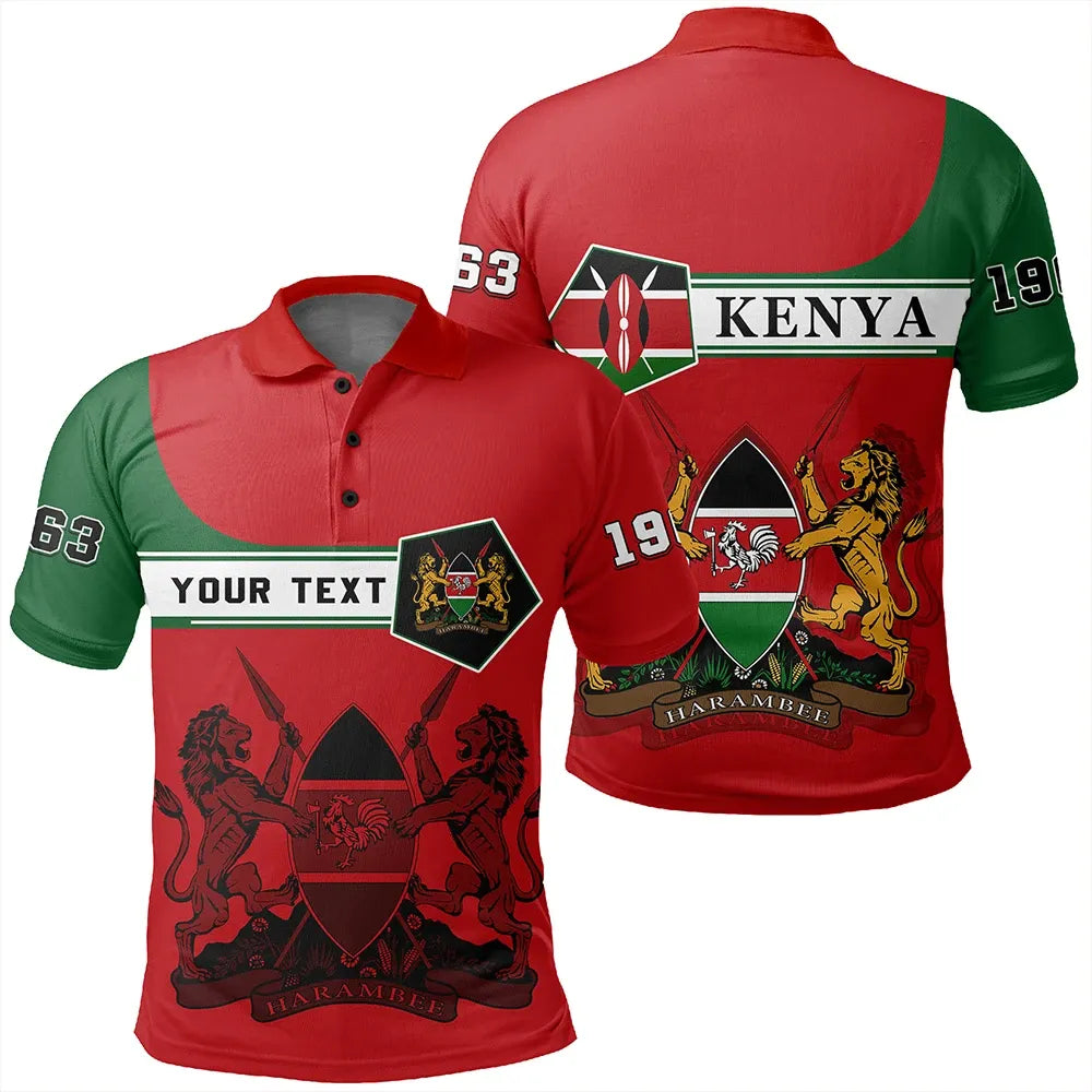 Custom Kenya Polo Shirt Pentagon Style