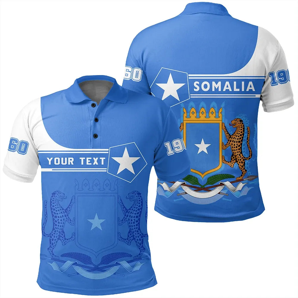 Custom Somalia Polo Shirt Pentagon Style