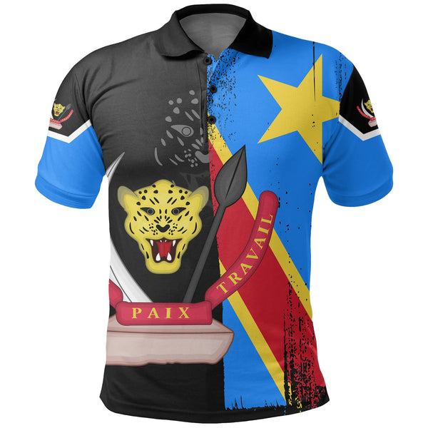 Democratic Republic of the Congo Flag Style Polo Shirt