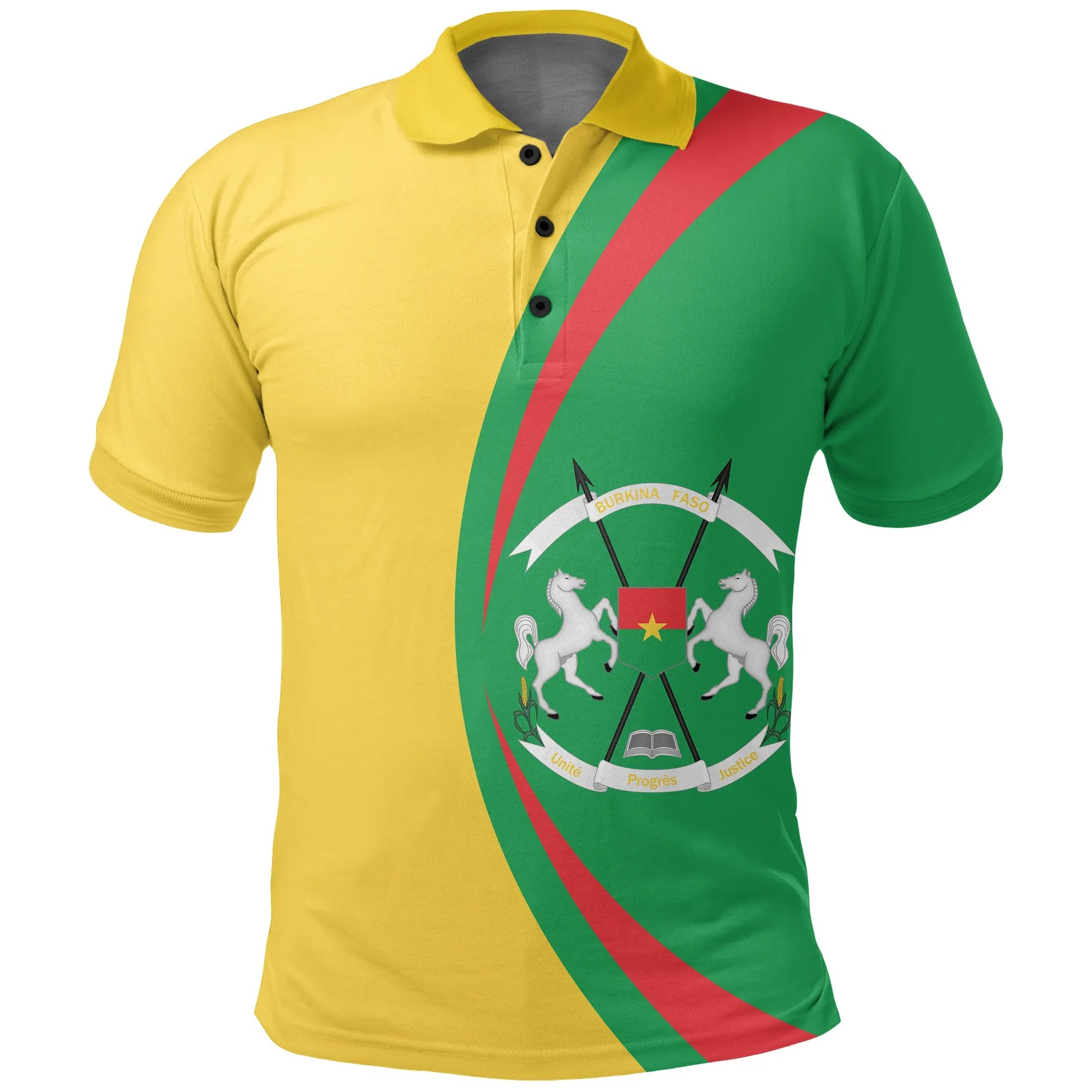 Burkina Faso Pride Burkindi Polo Shirt - Circle Style