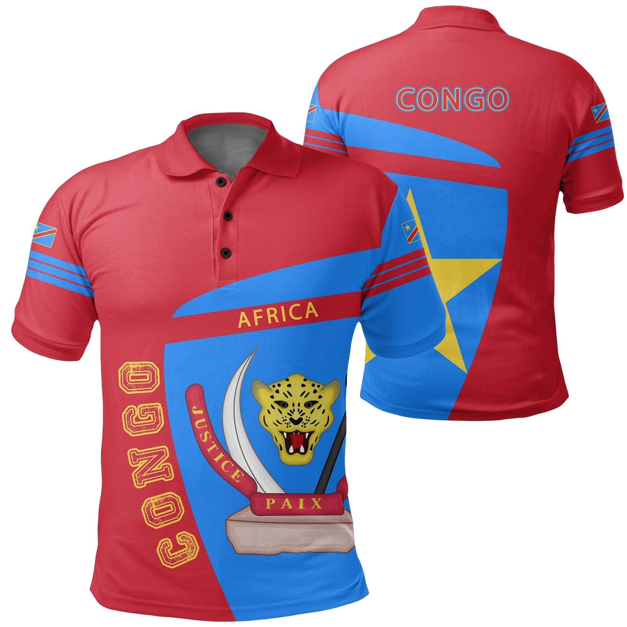 Democratic Republic of the Congo Sport Style Polo Shirt