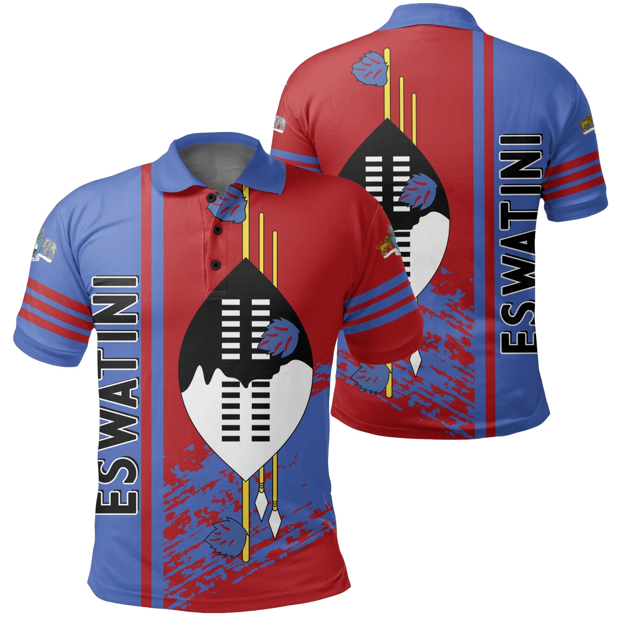 Eswatini Quarter Style Polo Shirt