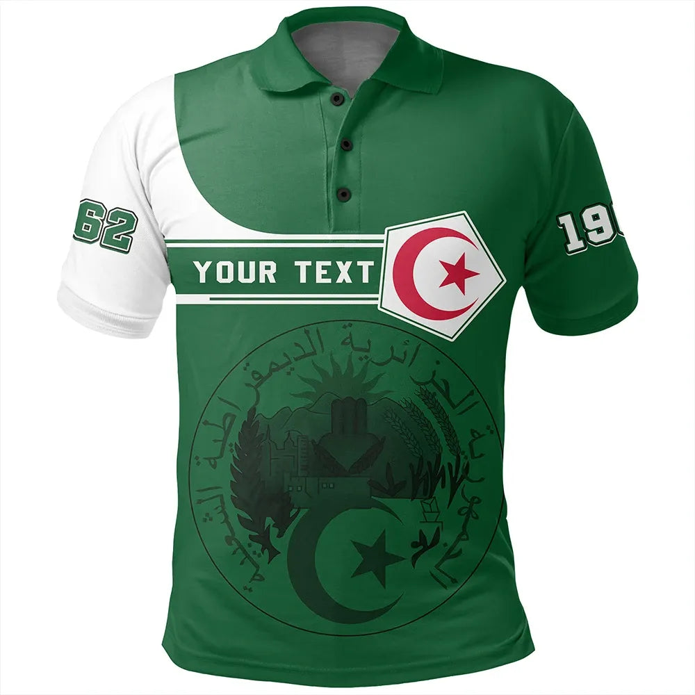 Custom Algeria Polo Shirt Pentagon Style