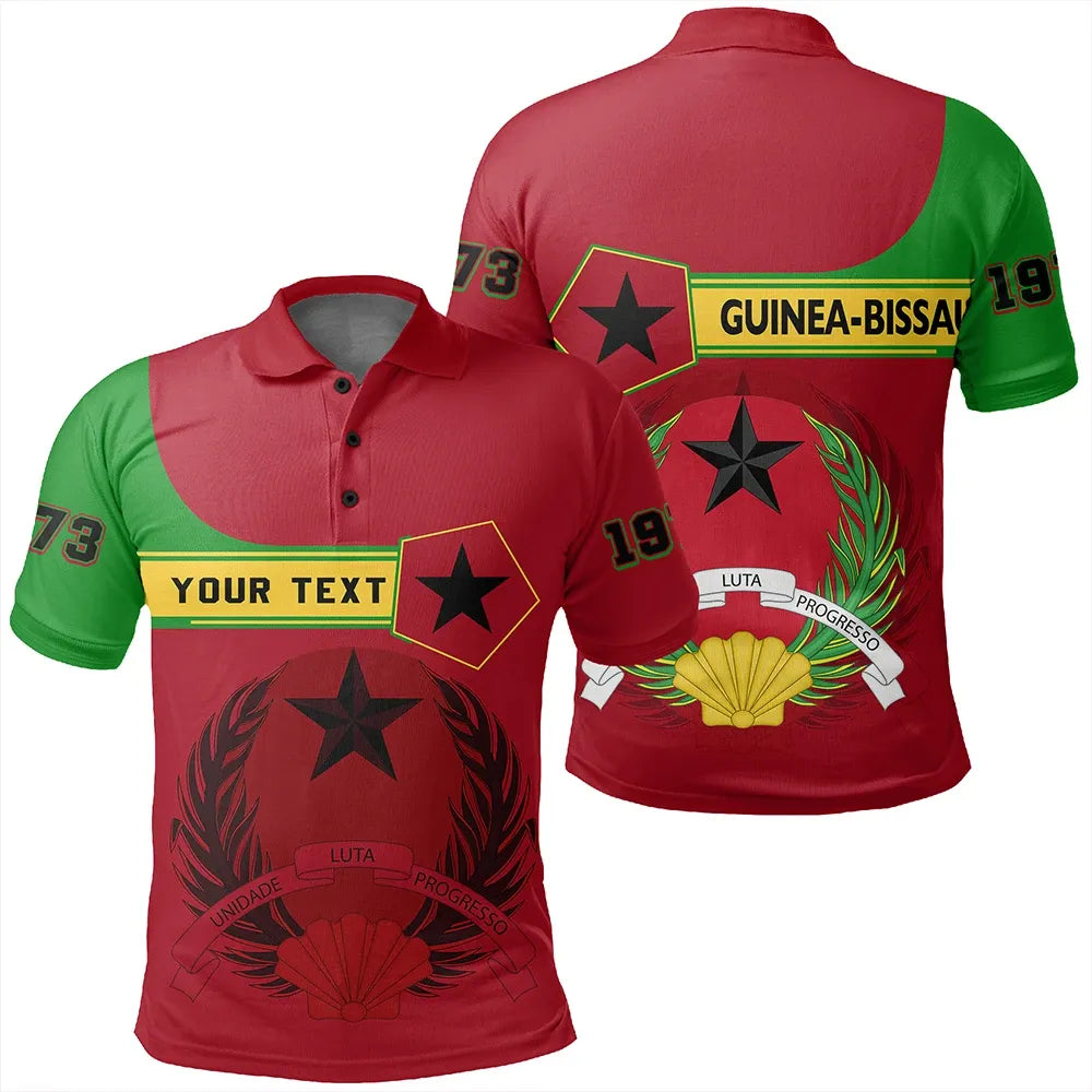 Custom Guinea-Bissau Polo Shirt Pentagon Style