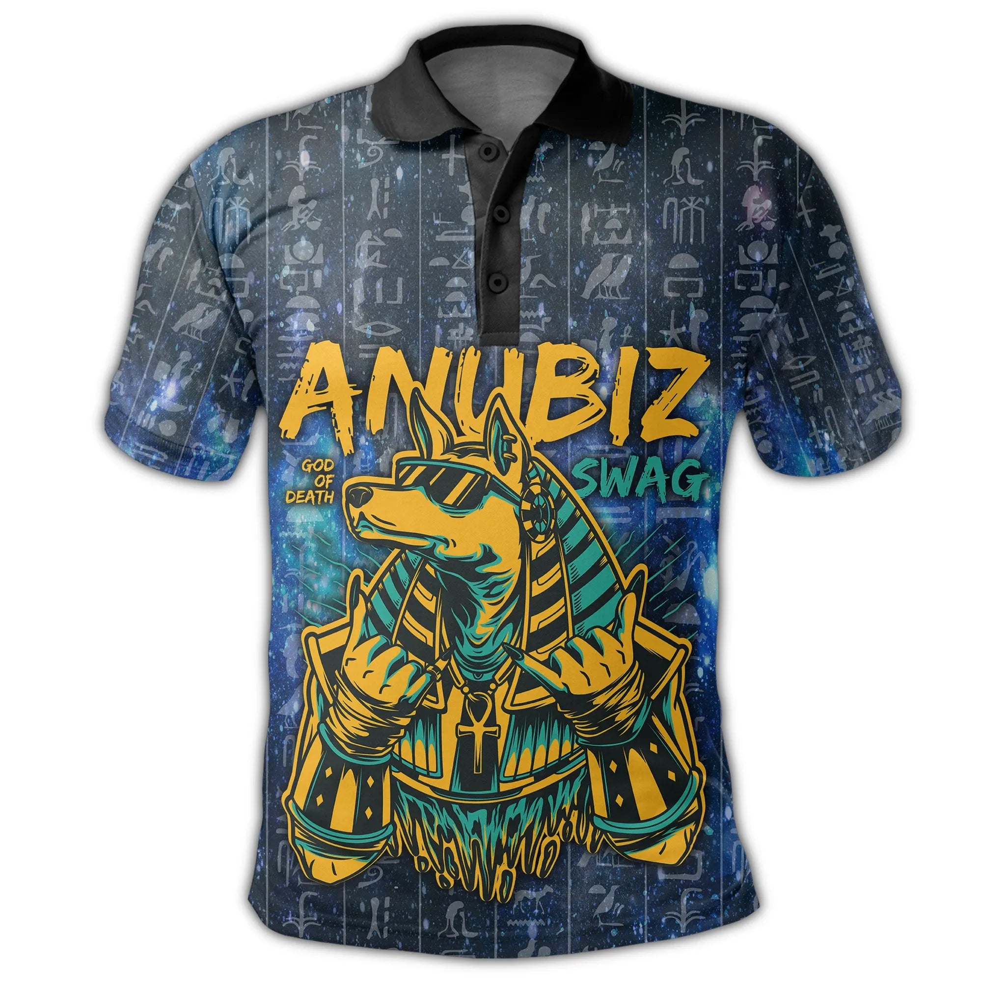 Egypt Anubis Galaxy Polo Shirt