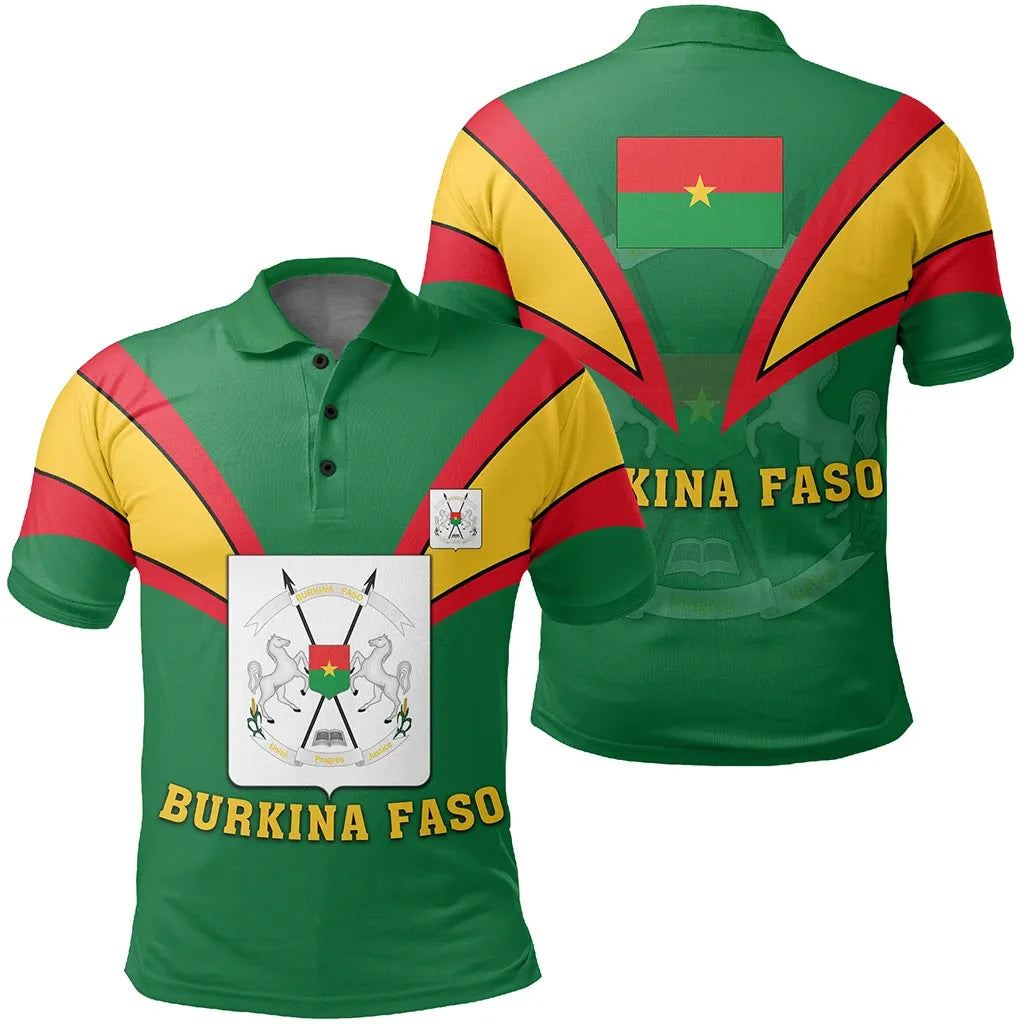 Burkina Faso Polo Shirt Tusk Style