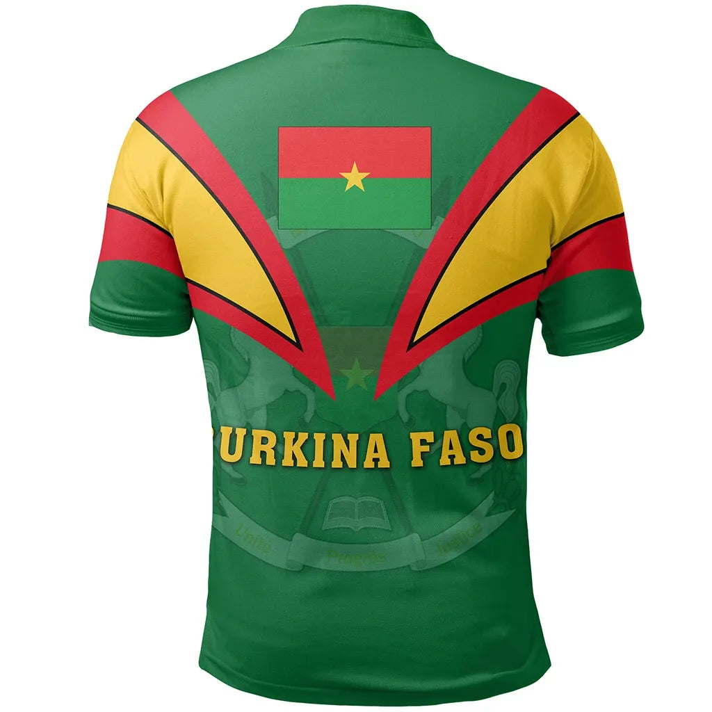 Burkina Faso Polo Shirt Tusk Style