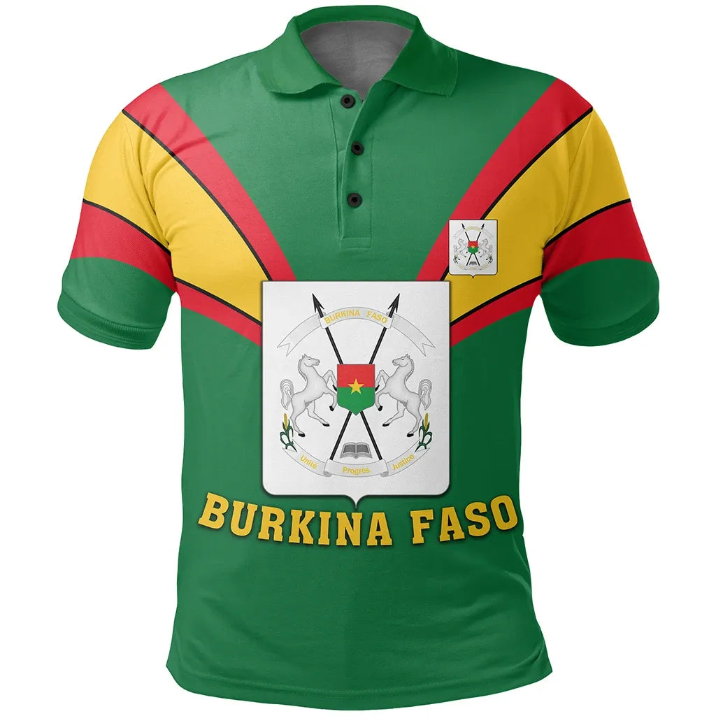 Burkina Faso Polo Shirt Tusk Style