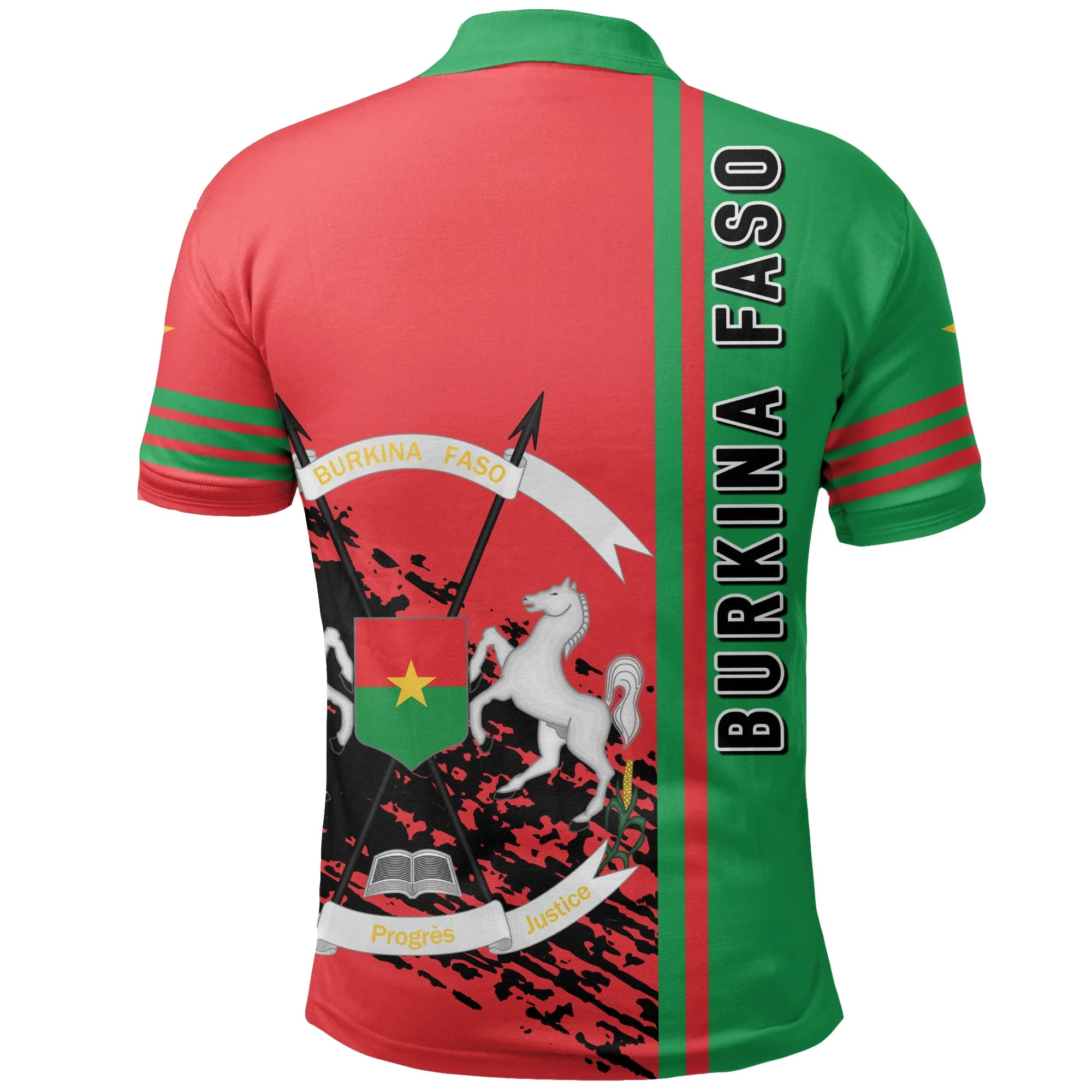 Burkina Faso Quarter Style Polo Shirt