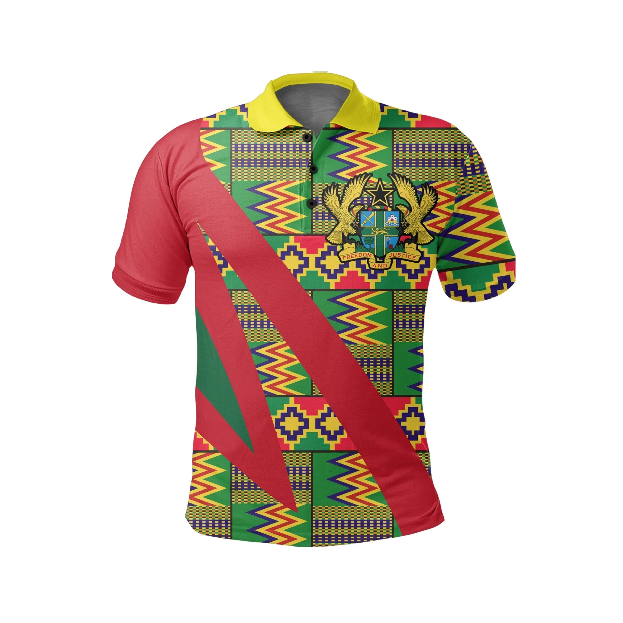 Ghana Kente Polo Shirt - Fast Style