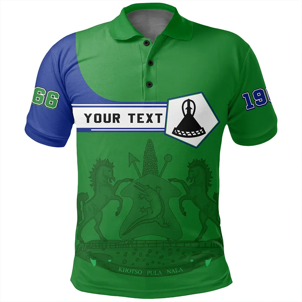 Custom Lesotho Polo Shirt Pentagon Style