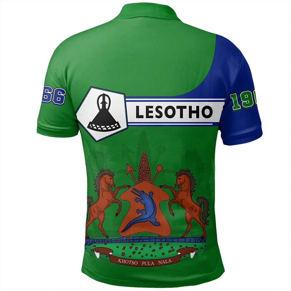 Custom Lesotho Polo Shirt Pentagon Style