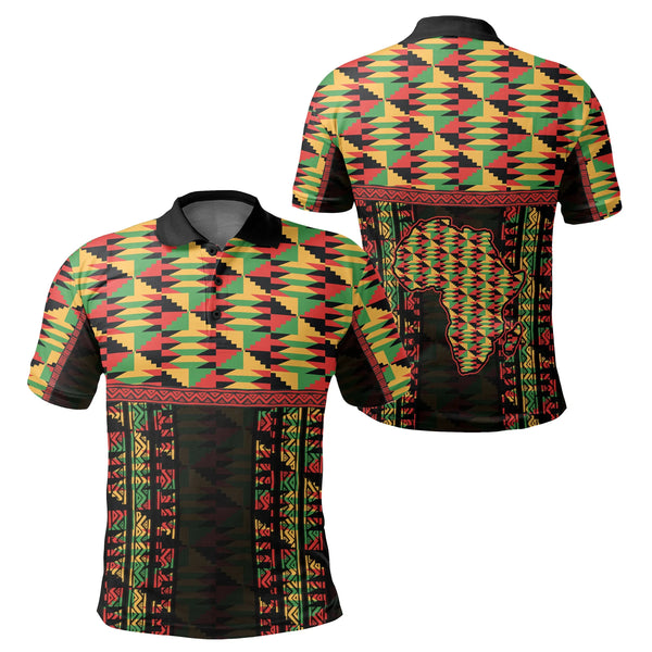 Africa Map Kente Ghana Special Polo Shirt