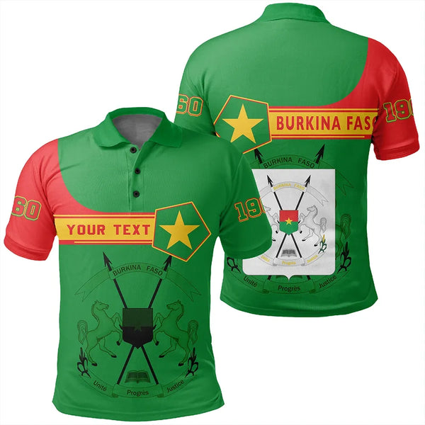 Custom Burkina Faso Polo Shirt Pentagon Style