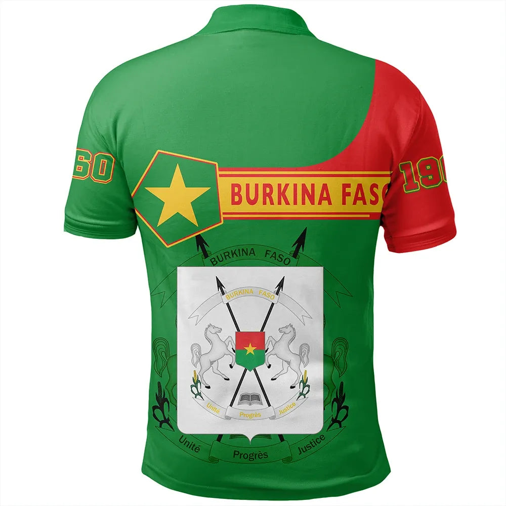 Custom Burkina Faso Polo Shirt Pentagon Style