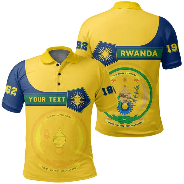 Custom Rwanda Polo Shirt Pentagon Style