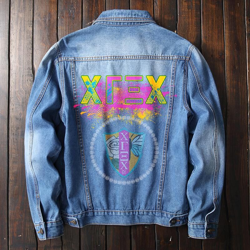 Jacket - Chi Gamma Xi Chi Denim Jacket - Smear Style