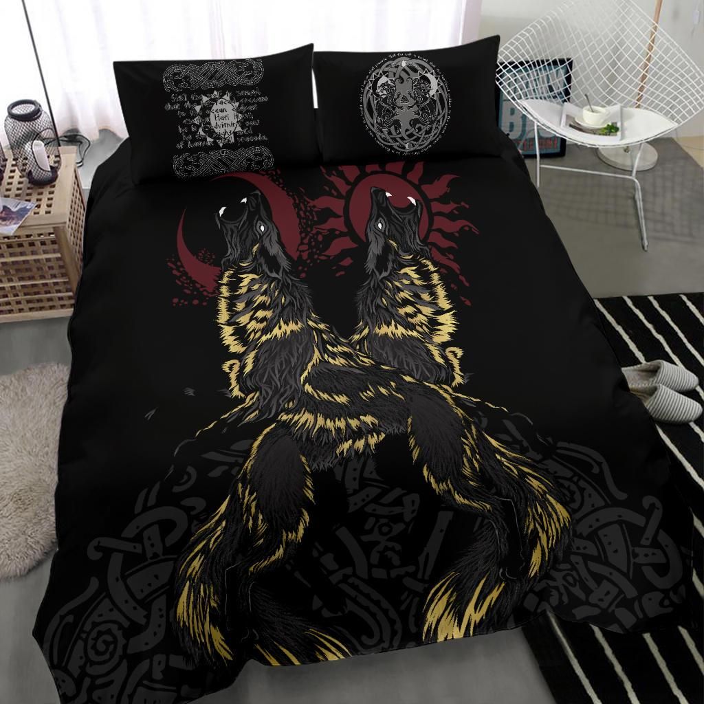 Vikings The Wolves Skoll and Hati Bedding Set