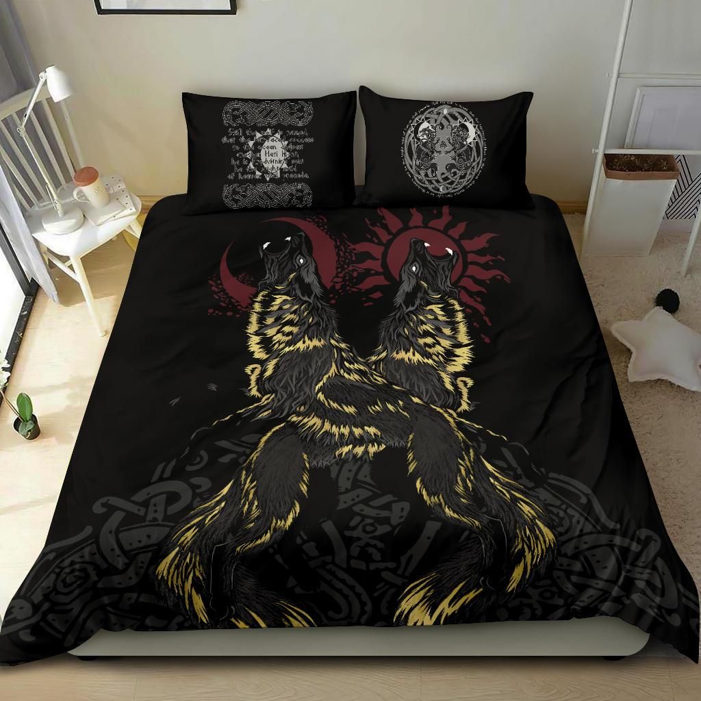 Vikings The Wolves Skoll and Hati Bedding Set