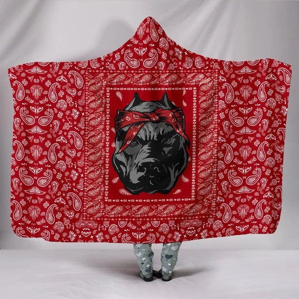 Blood Gang Bulldog Hooded Blanket