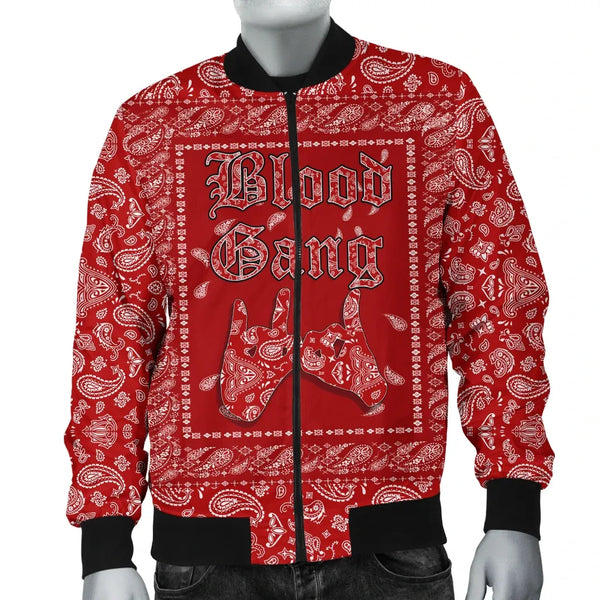 Blood Gang Bulldog Bomber Jacket