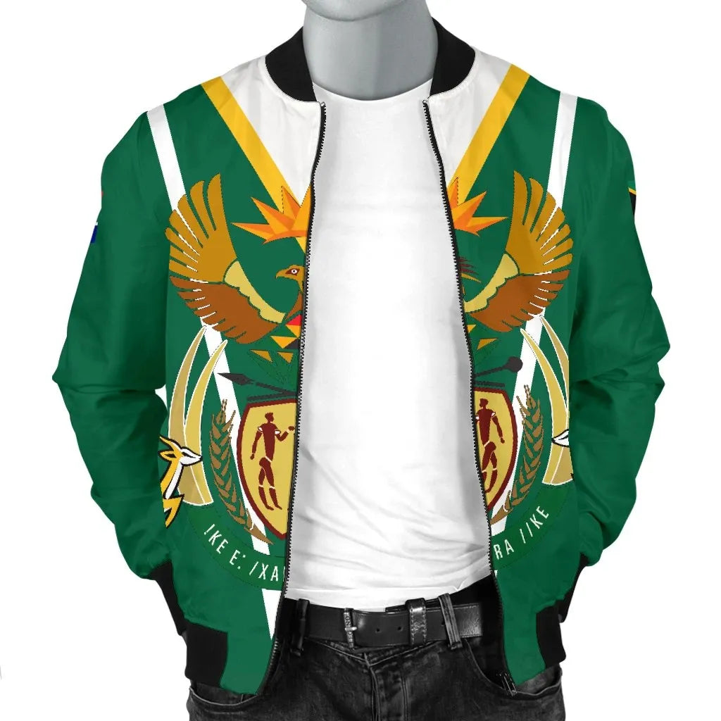 South Africa Men's Bomber Jacket - Coat Of Arms Bomber Jacket
