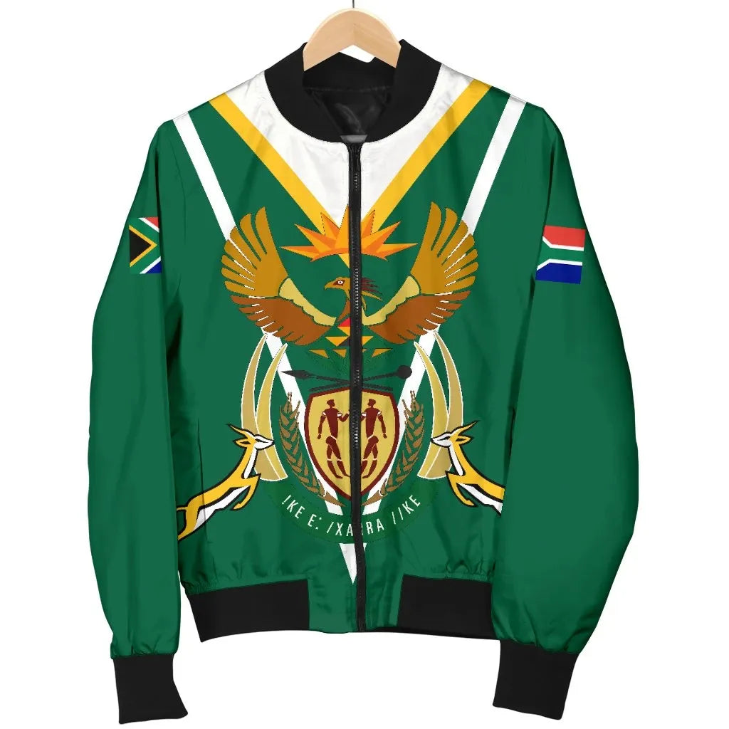 South Africa Men's Bomber Jacket - Coat Of Arms Bomber Jacket
