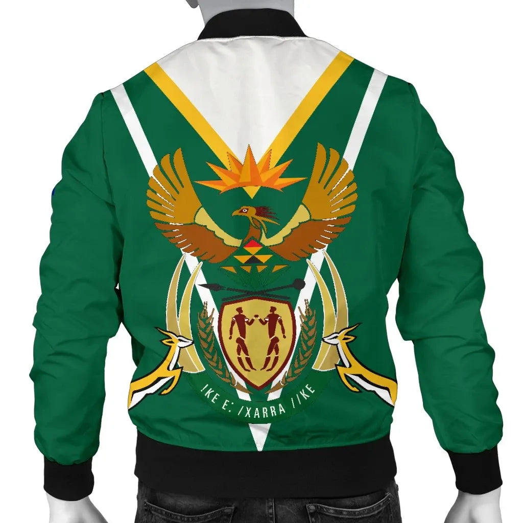 South Africa Men's Bomber Jacket - Coat Of Arms Bomber Jacket