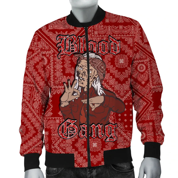 Blood Gang Bomber Jacket - Red Paisley