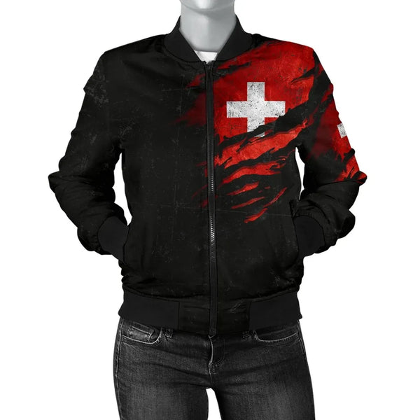 Switzerland In Me Wobomber Jacket Special Grunge Style