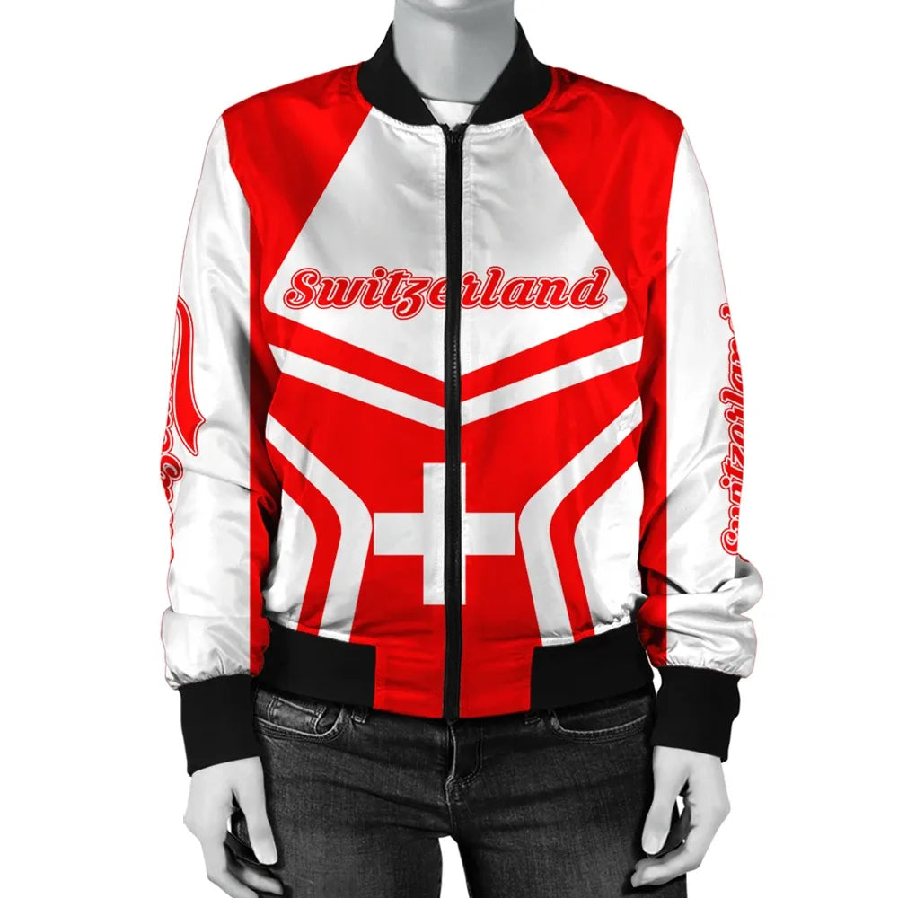 Switzerland Coat Of Arms Women Bomber Jacket My Style