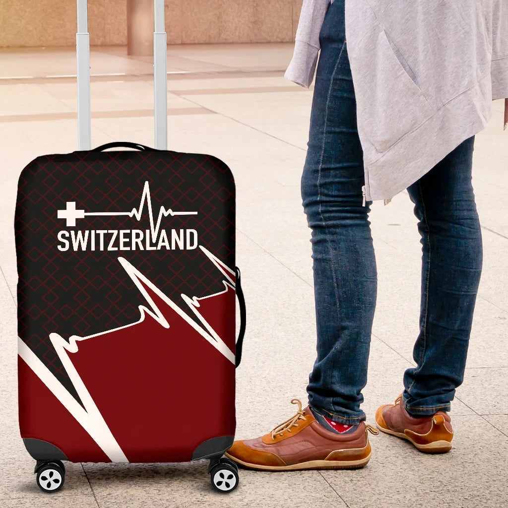 Switzerland Luggage Cover Switzerland In My Heartbeat