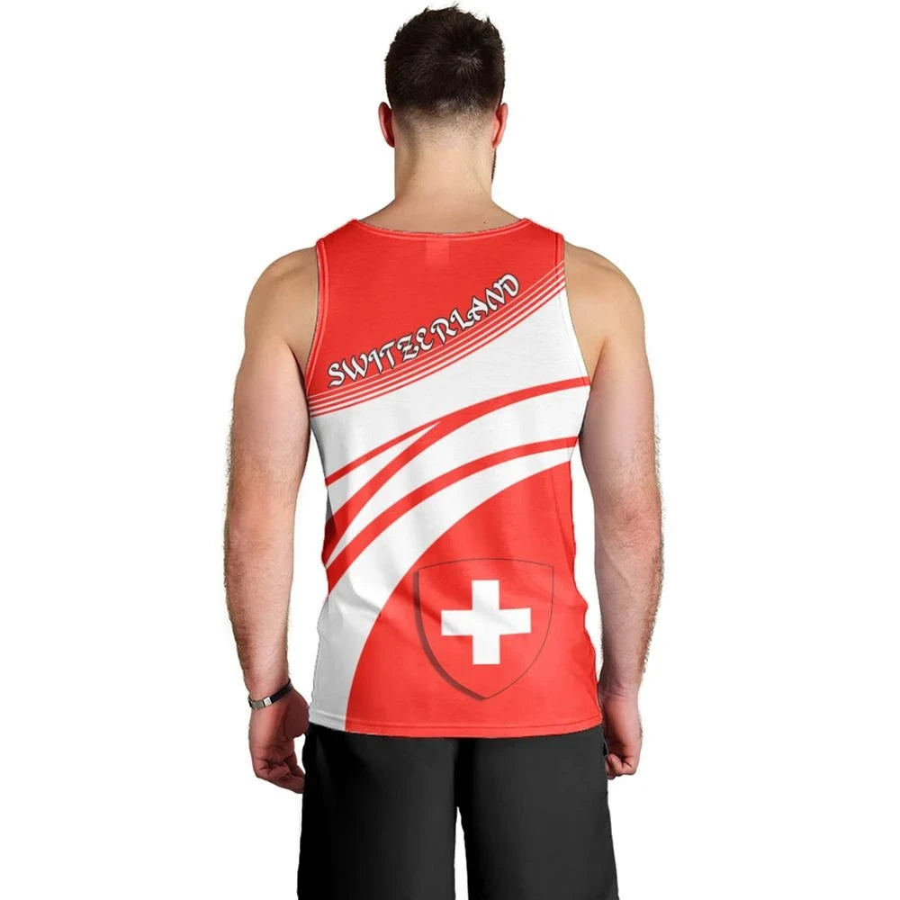 Switzerland Coat Of Arms Tank Top Cricket