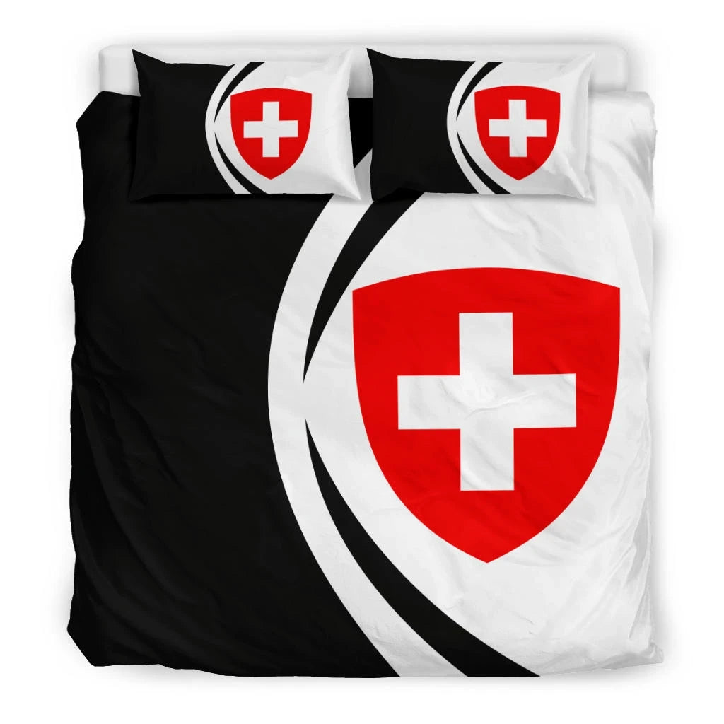 Switzerland Coat Of Arms Bedding Set Circle Style 02