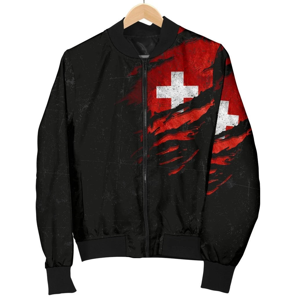 Switzerland In Me Wobomber Jacket Special Grunge Style