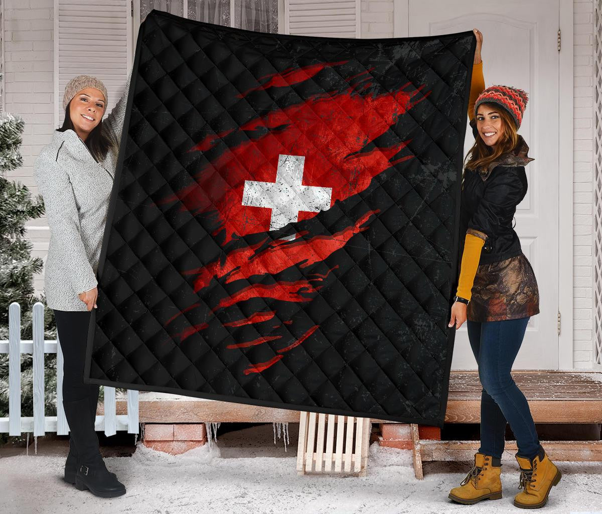 Switzerland In Me Quilt Special Grunge Style