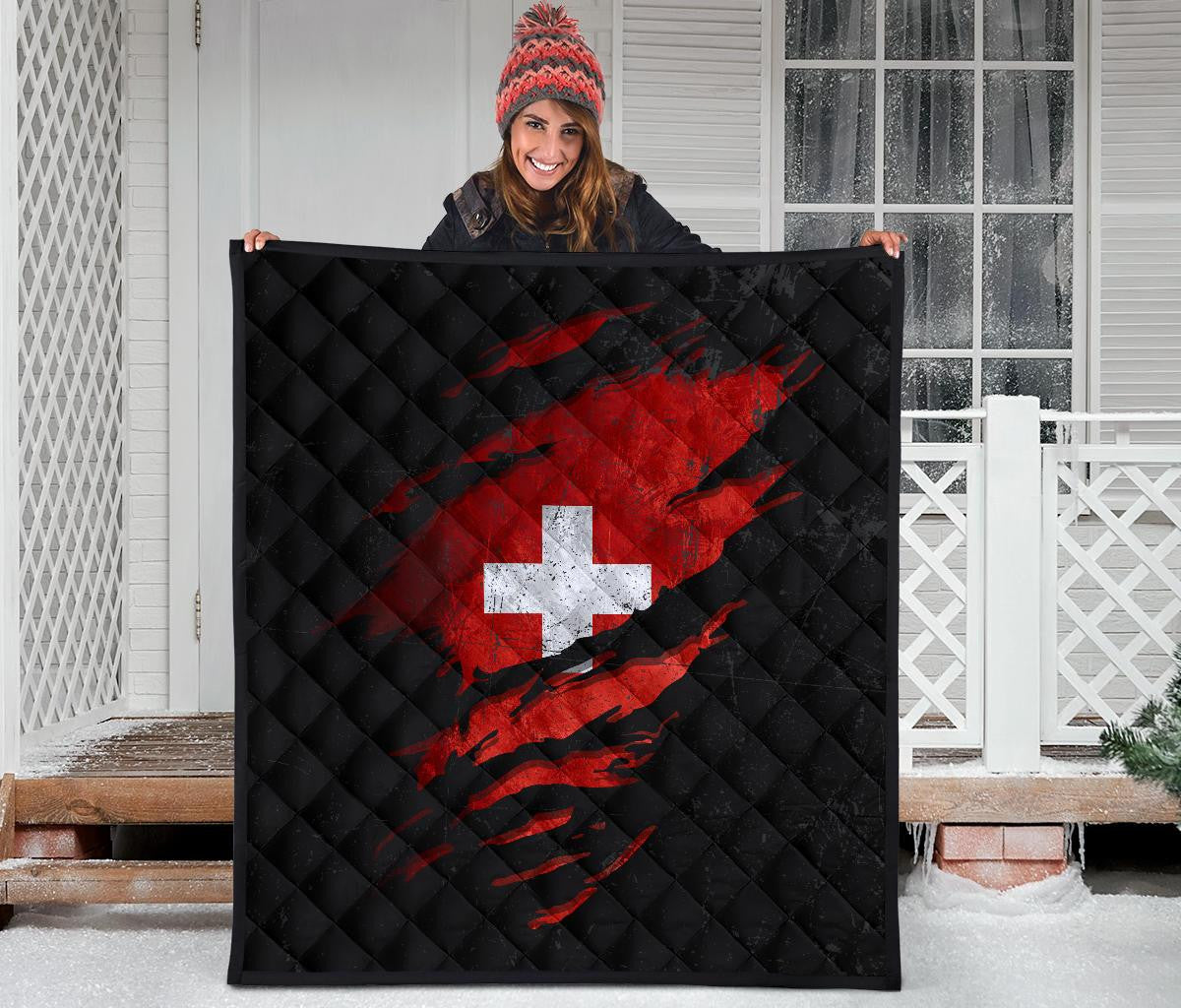 Switzerland In Me Quilt Special Grunge Style