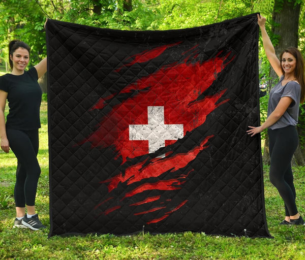 Switzerland In Me Quilt Special Grunge Style