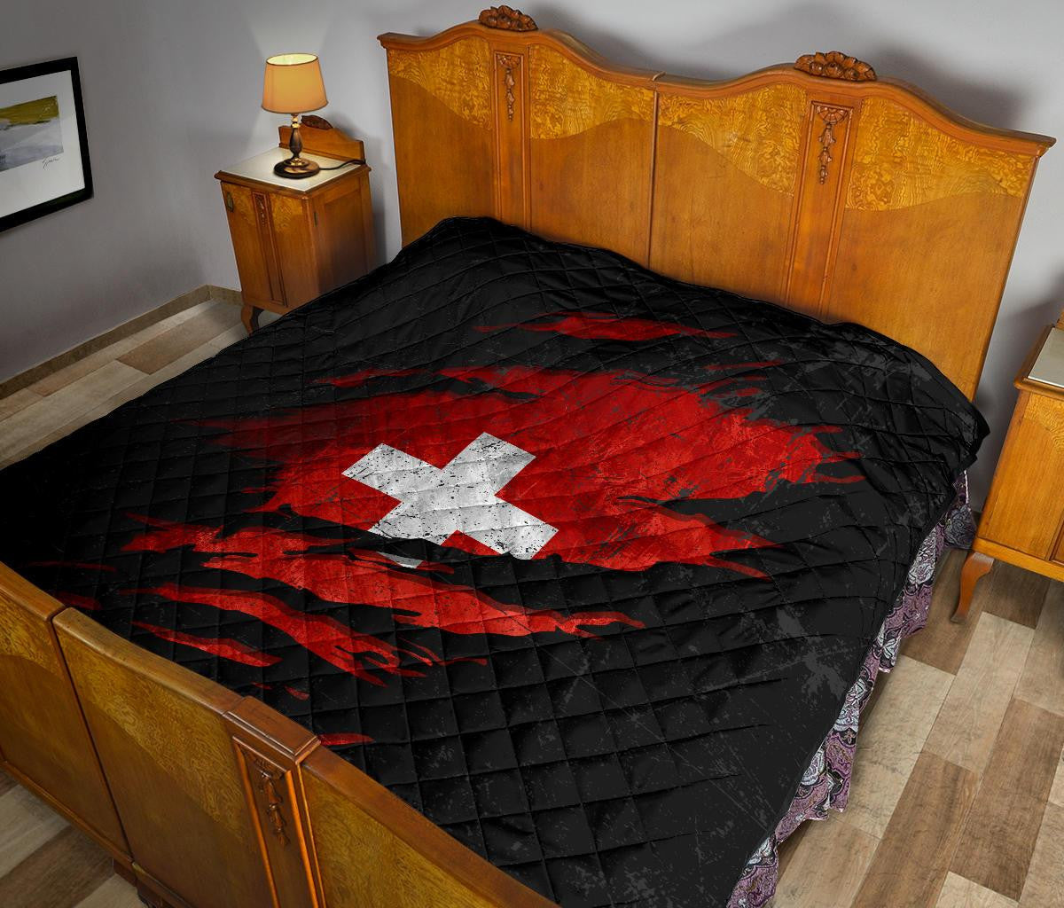 Switzerland In Me Quilt Special Grunge Style