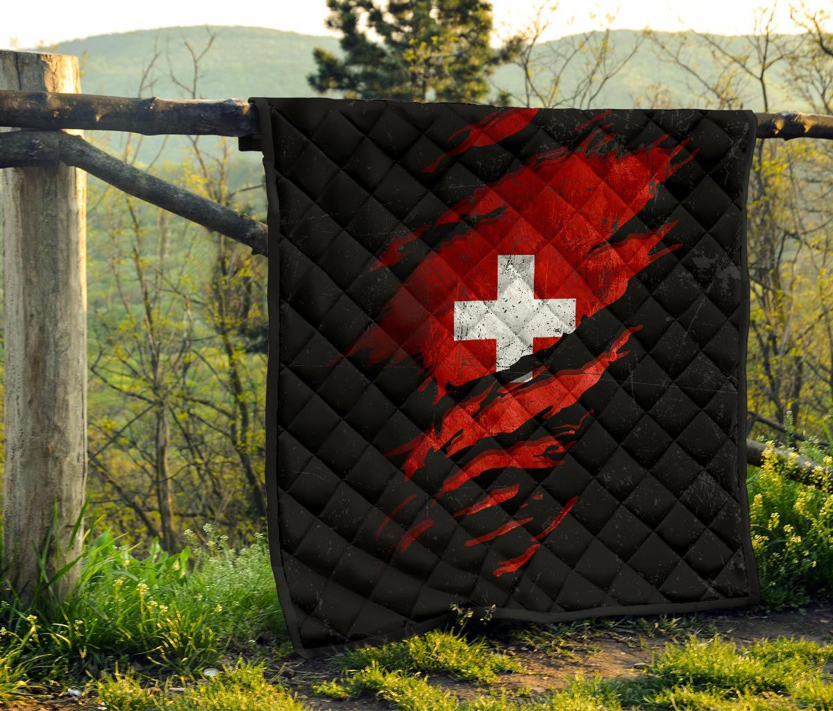 Switzerland In Me Quilt Special Grunge Style