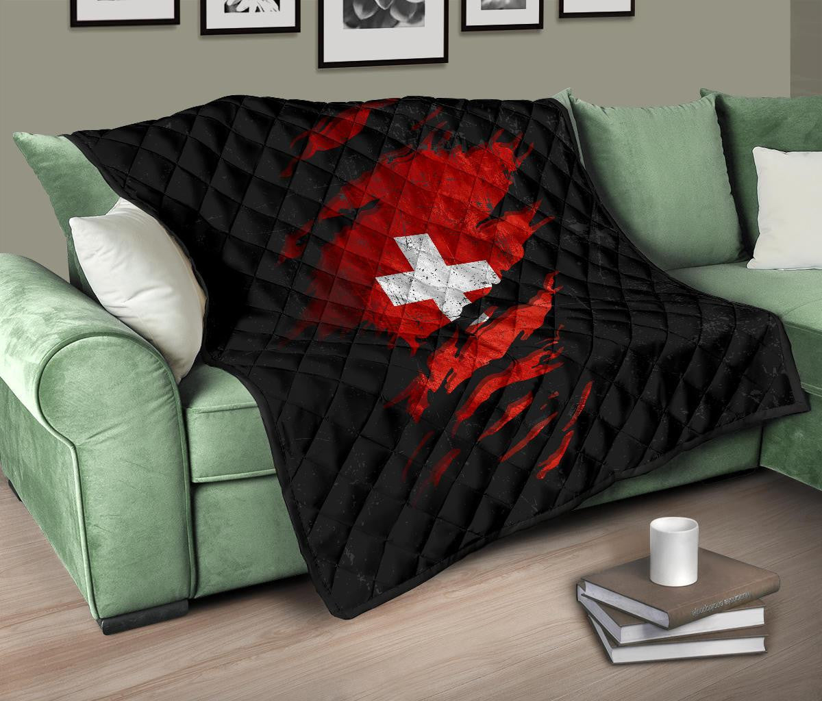 Switzerland In Me Quilt Special Grunge Style