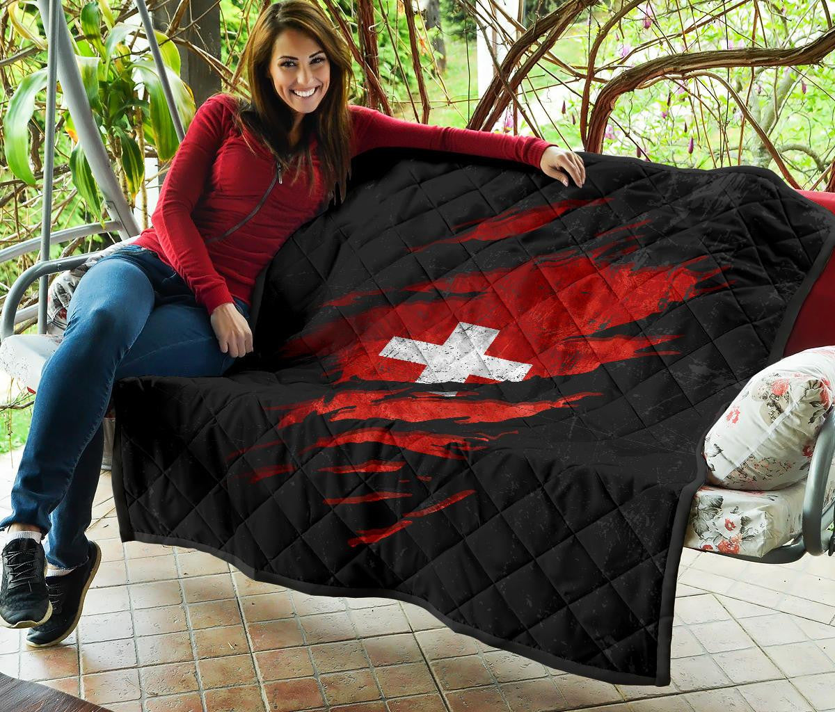 Switzerland In Me Quilt Special Grunge Style