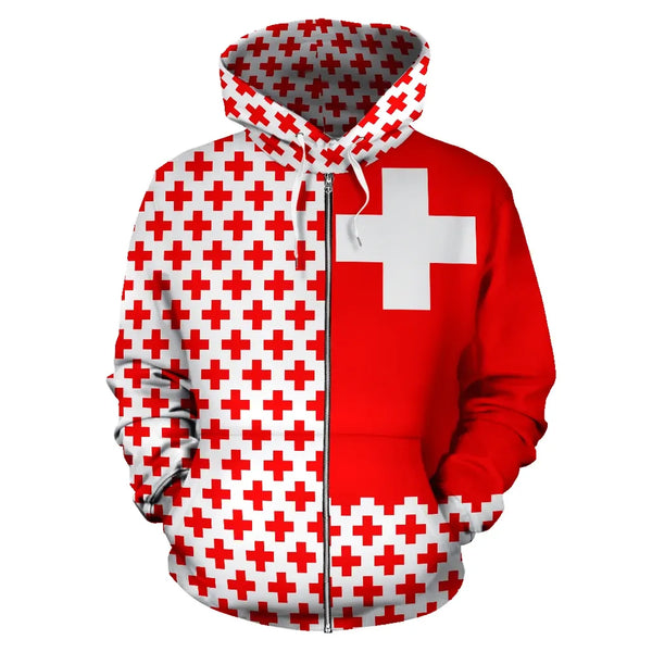 Switzerland Hoodie Half Style