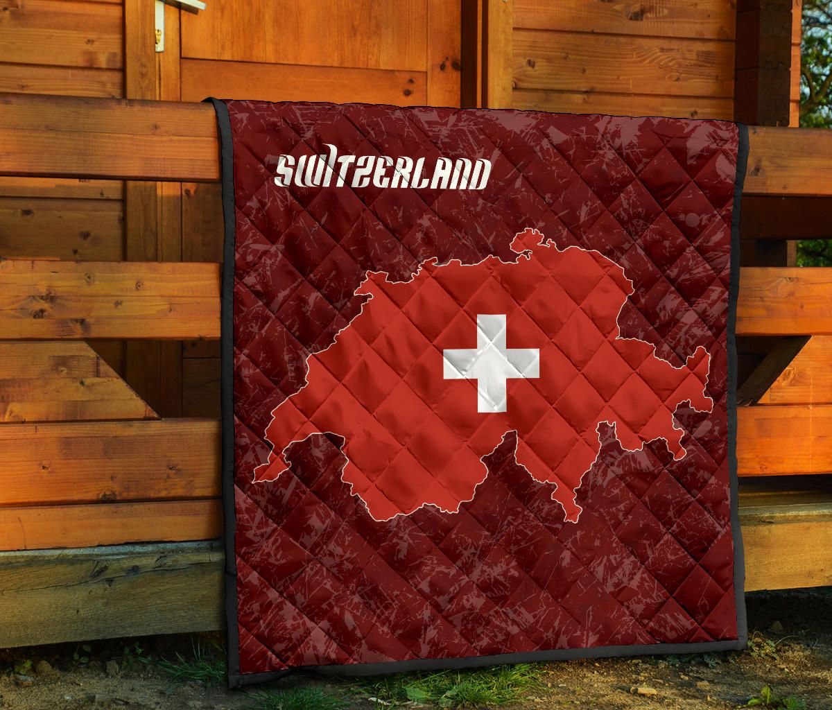 Switzerland Map Premium Quilt