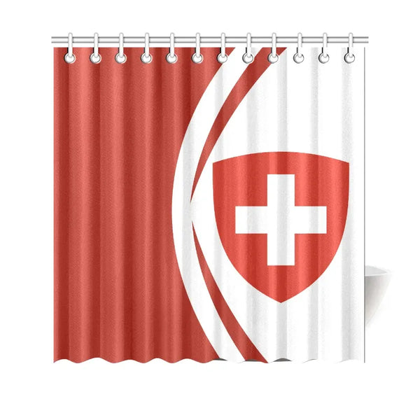 Switzerland Shower Curtain Circle Style