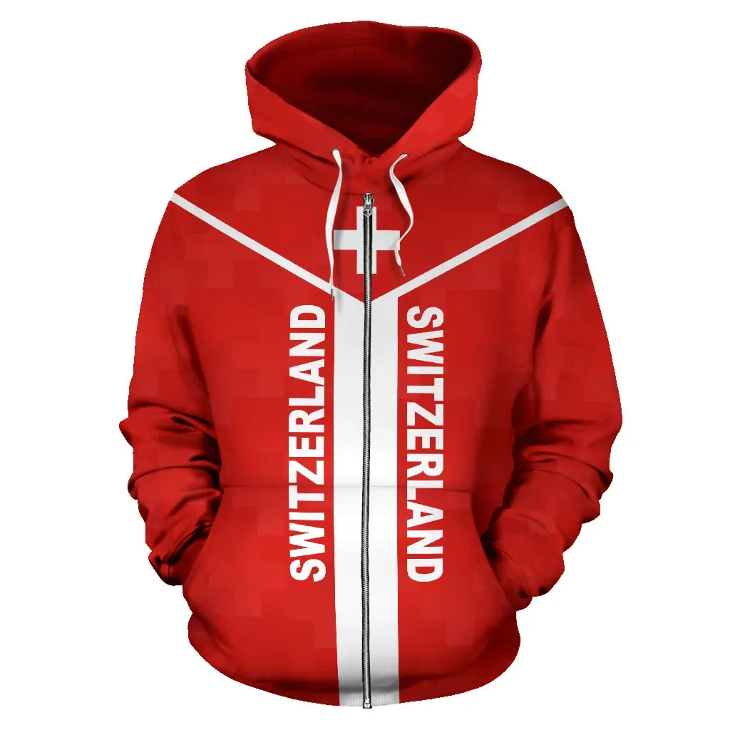 Switzerland Rising Zip Hoodie