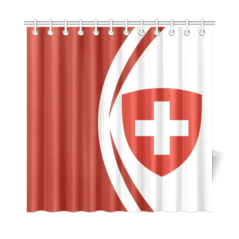 Switzerland Shower Curtain Circle Style