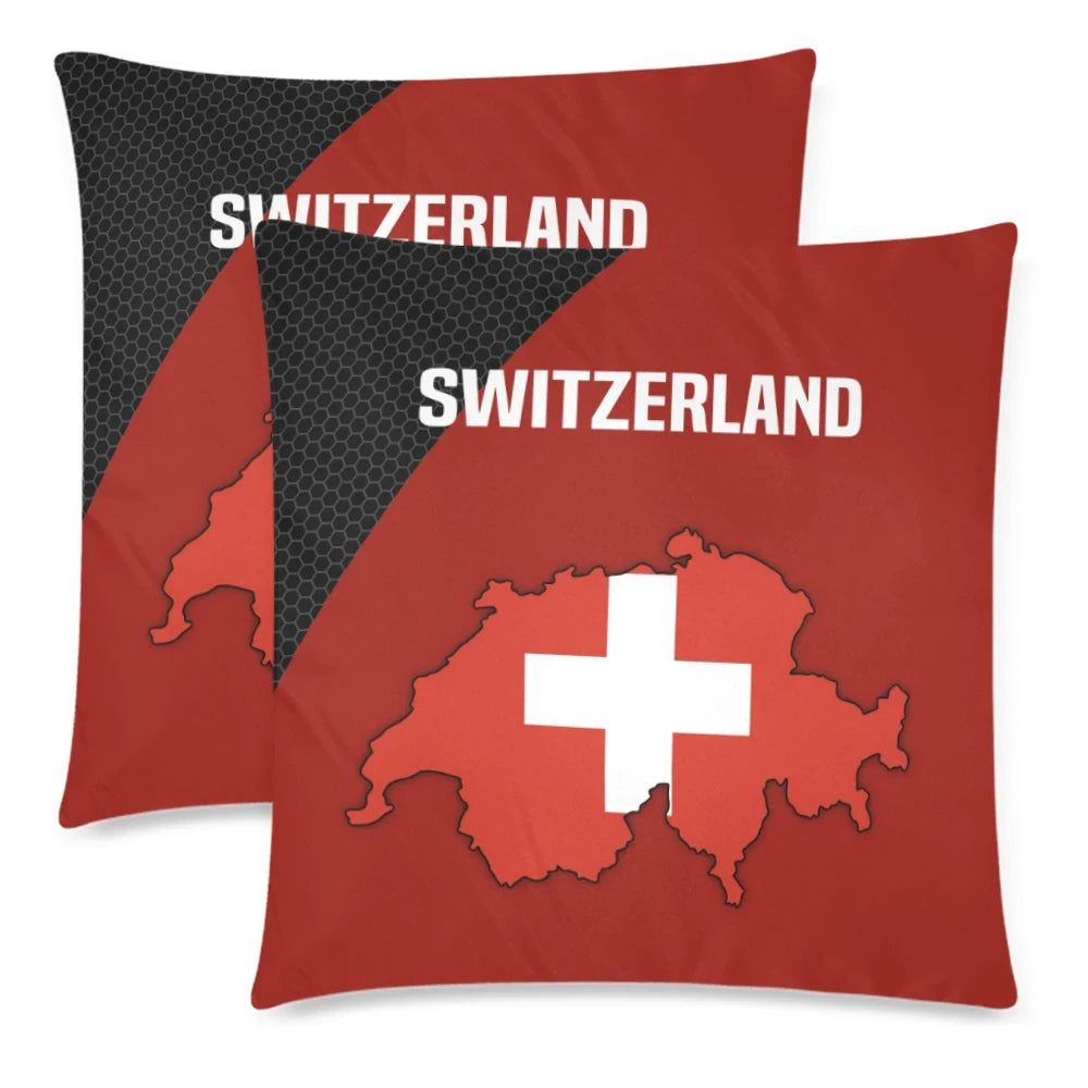 Switzerland Map Special Zippered Pillow Case