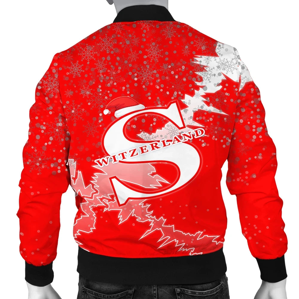 Switzerland Christmas Coat Of Arms Men Bomber Jacket X Style