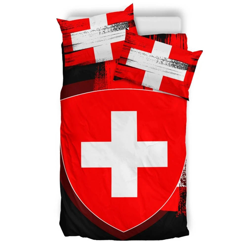 Switzerland Flag Bedding Set Flag Style